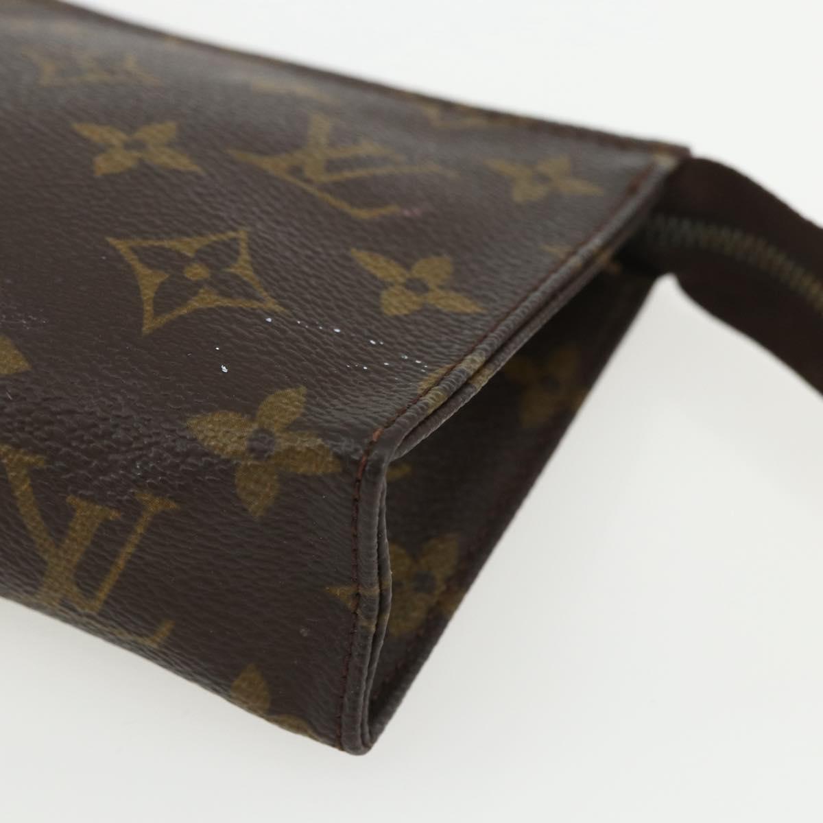 LOUIS VUITTON Monogram Poche Toilette 15 Pouch M47546 LV Auth bs31316