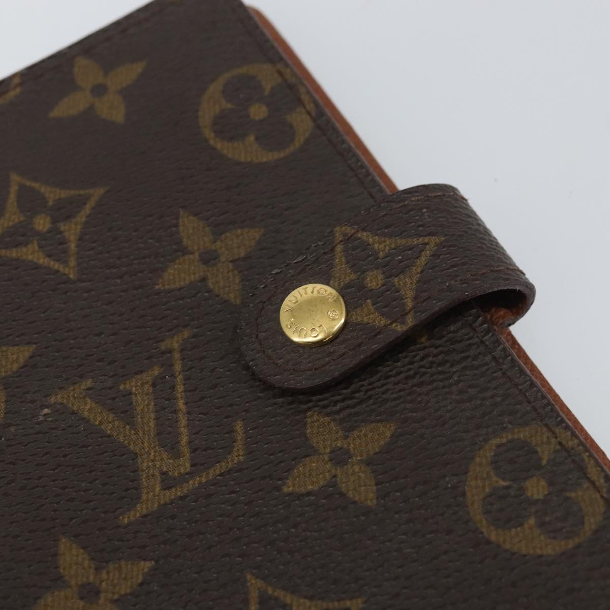 LOUIS VUITTON Monogram Agenda PM Day Planner Cover R20005 LV Auth bs31322