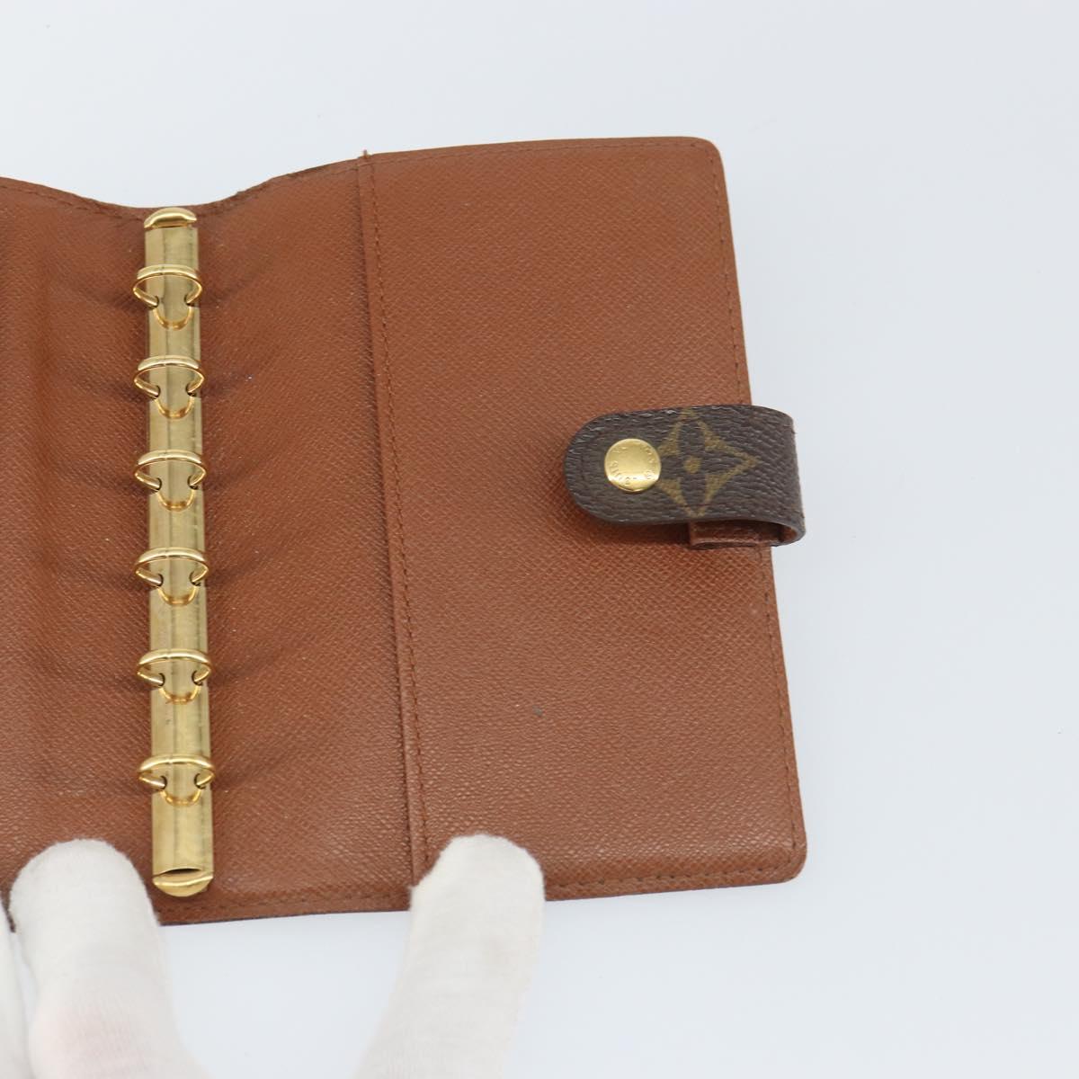 LOUIS VUITTON Monogram Agenda PM Day Planner Cover R20005 LV Auth bs31322