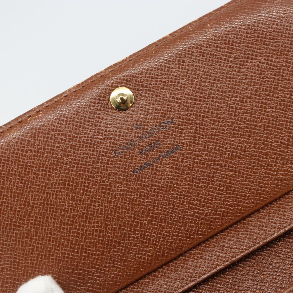 LOUIS VUITTON Monogram Porte Monnaie Billets Tresor Wallet M61730 Auth bs31323