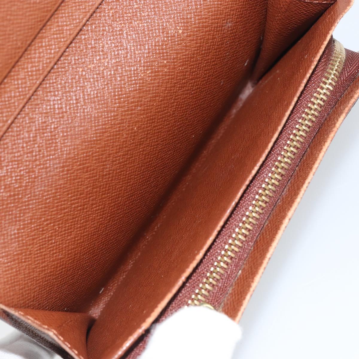 LOUIS VUITTON Monogram Porte Monnaie Billets Tresor Wallet M61730 Auth bs31323