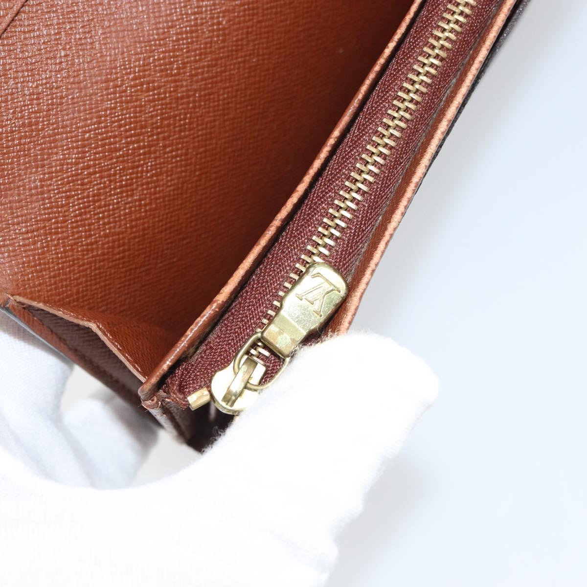 LOUIS VUITTON Monogram Porte Monnaie Billets Tresor Wallet M61730 Auth bs31323