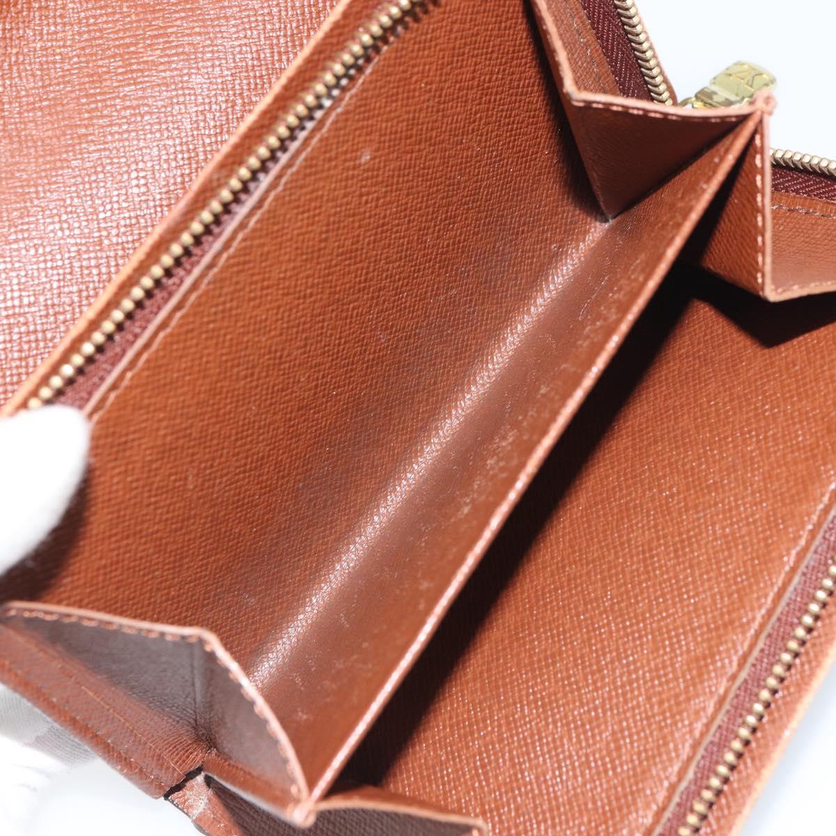 LOUIS VUITTON Monogram Porte Monnaie Billets Tresor Wallet M61730 Auth bs31323