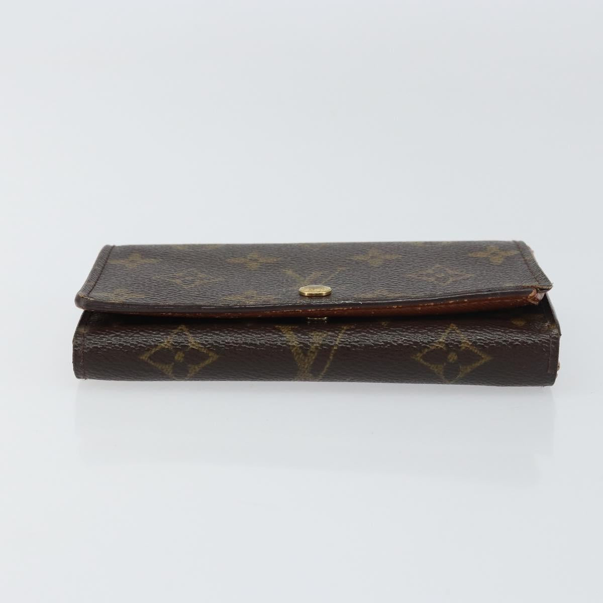 LOUIS VUITTON Monogram Porte Monnaie Billets Tresor Wallet M61730 Auth bs31323