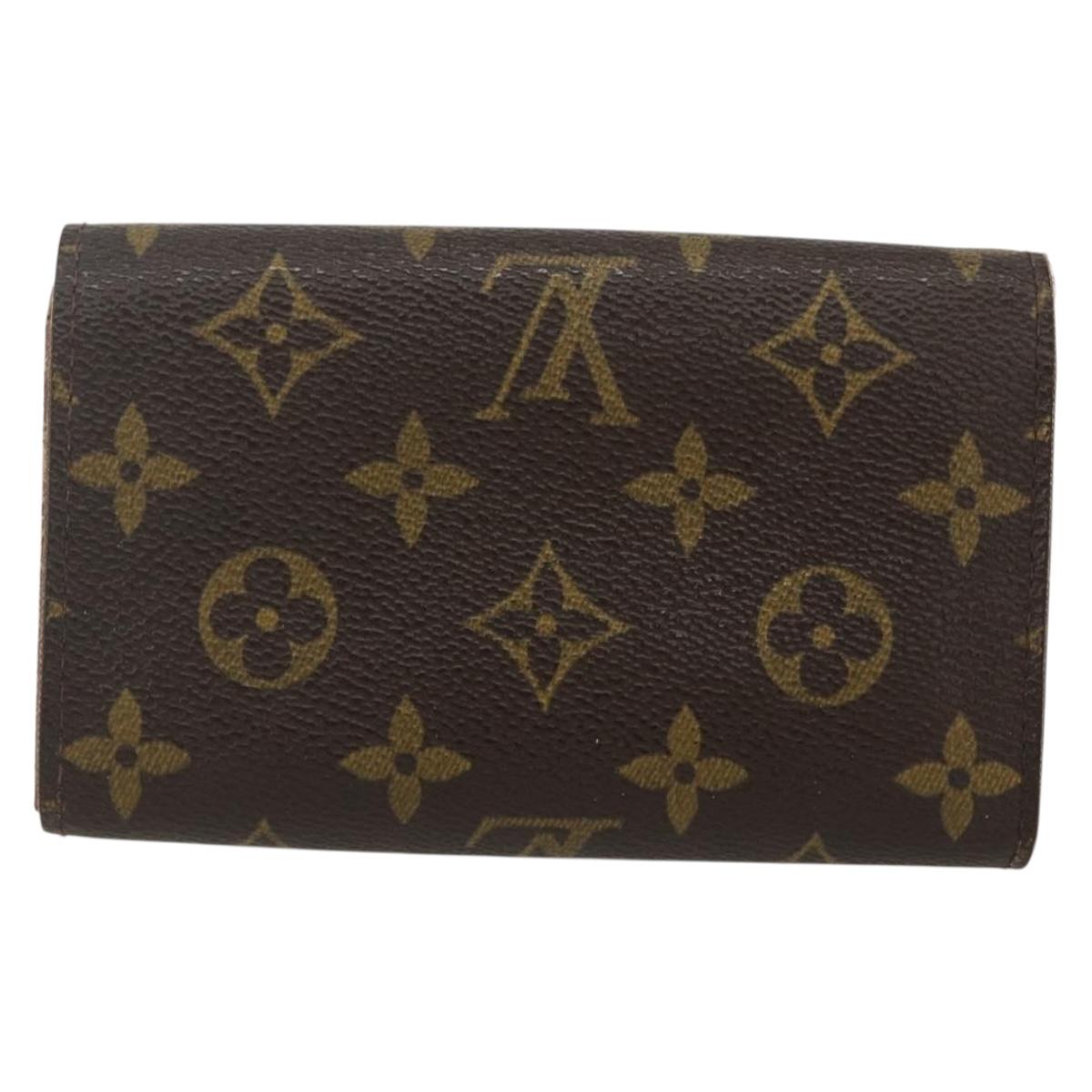 LOUIS VUITTON Monogram Porte Monnaie Billets Tresor Wallet M61730 Auth bs31324