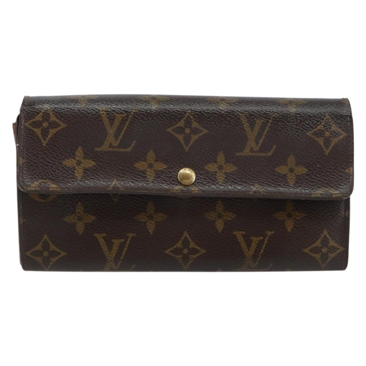 LOUIS VUITTON Monogram Pochette Porte Monnaie Credit Wallet M61725 Auth bs31325