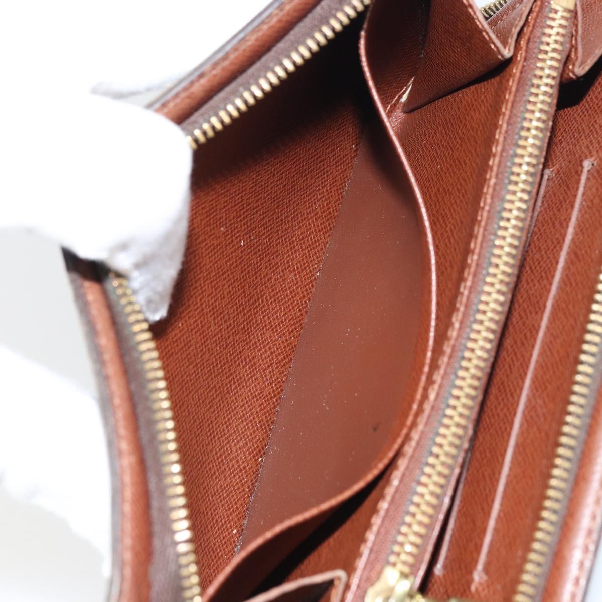 LOUIS VUITTON Monogram Porte Monnaie Zip Long Wallet M61727 LV Auth bs31326