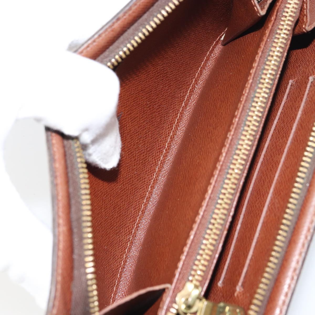 LOUIS VUITTON Monogram Porte Monnaie Zip Long Wallet M61727 LV Auth bs31326