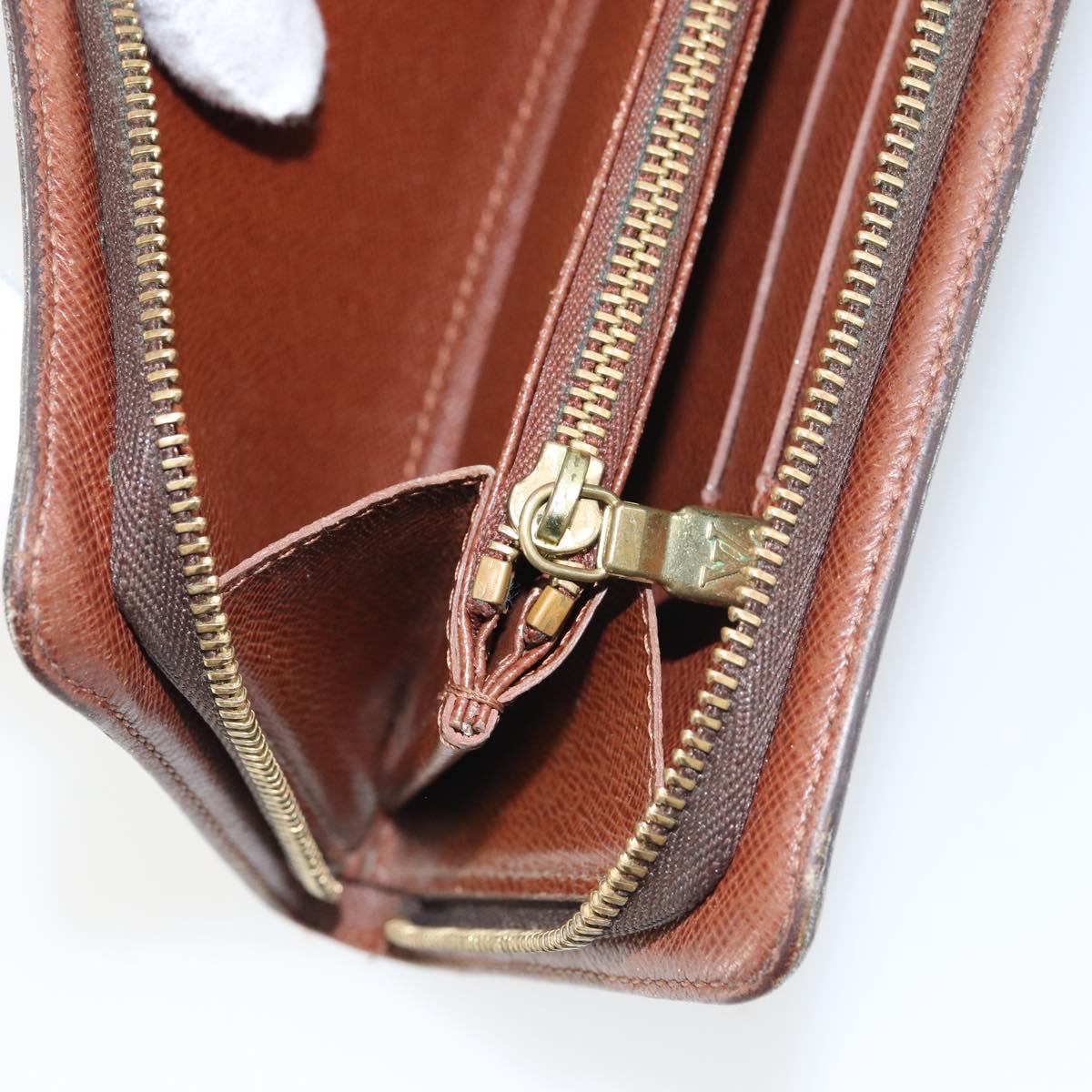 LOUIS VUITTON Monogram Porte Monnaie Zip Long Wallet M61727 LV Auth bs31326