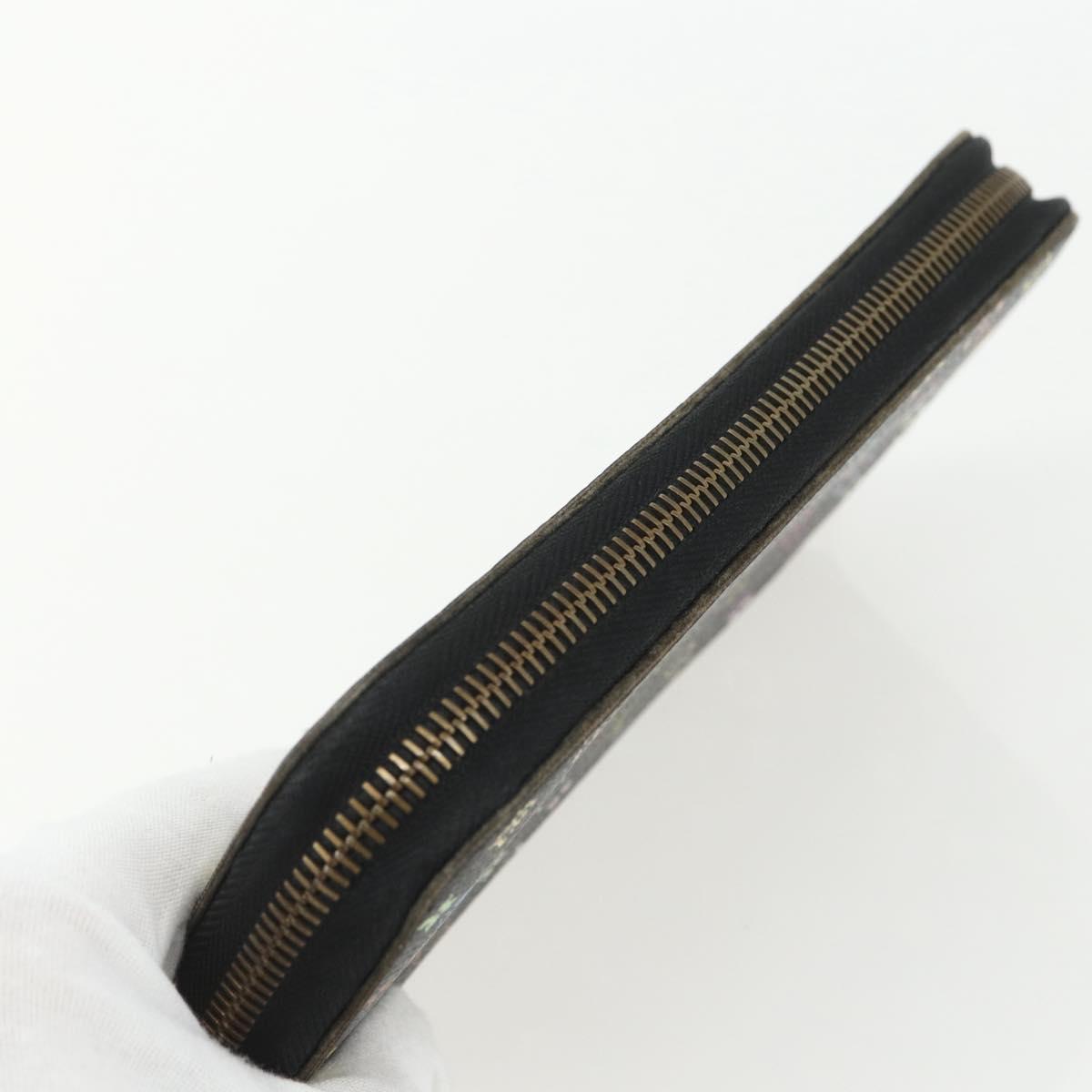 LOUIS VUITTON Monogram Multicolor Zippy Wallet Wallet Black M60243 Auth bs31331