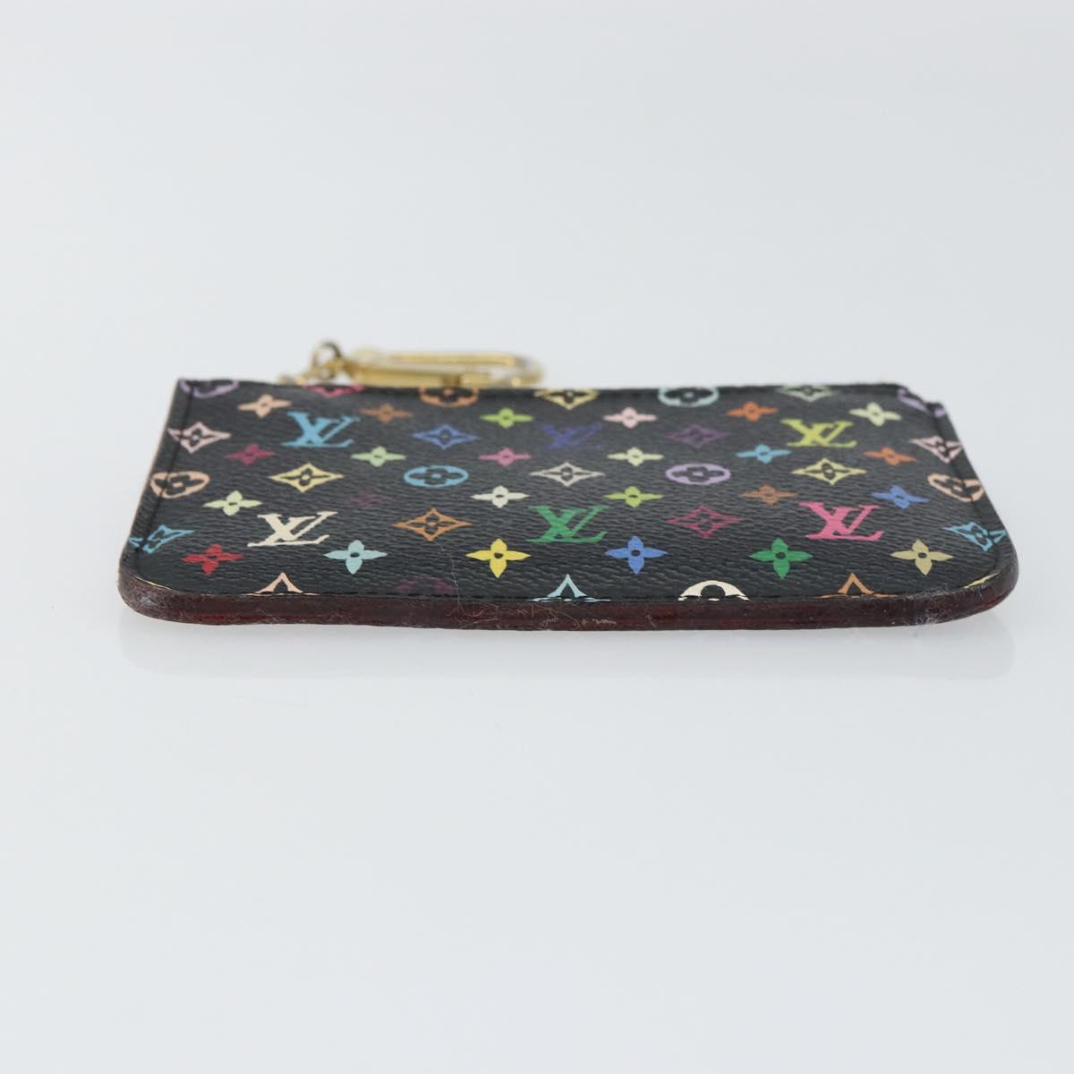 LOUIS VUITTON Multicolor Pochette Cles NM Coin Purse Black M60279 Auth bs31332V
