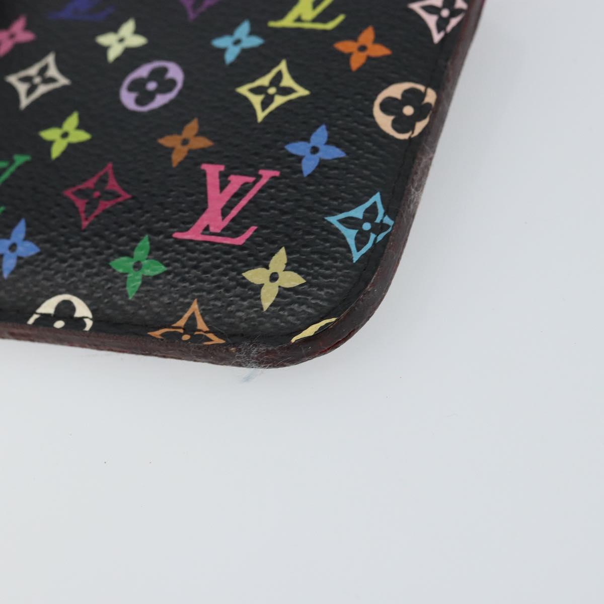 LOUIS VUITTON Multicolor Pochette Cles NM Coin Purse Black M60279 Auth bs31332V