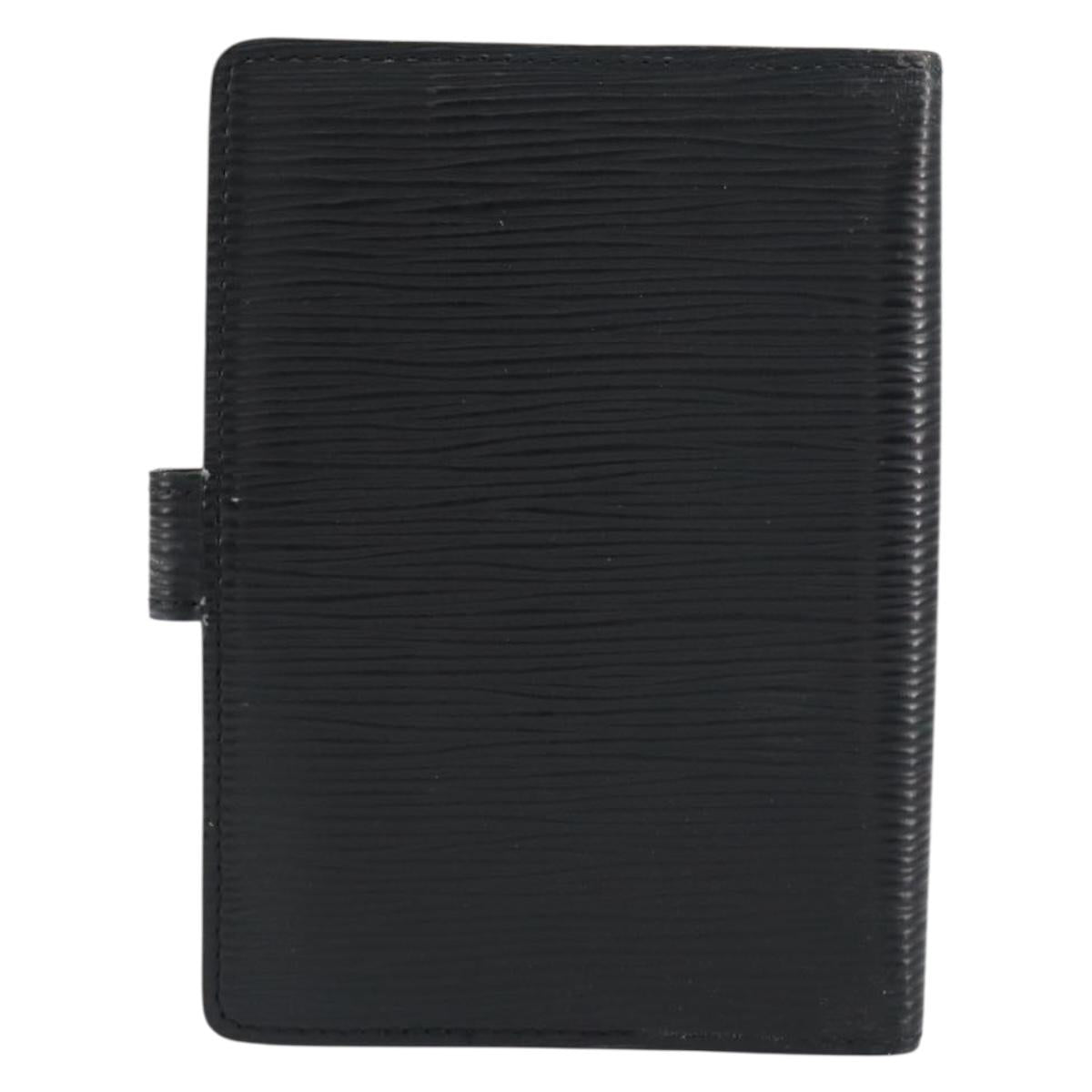 LOUIS VUITTON Epi Agenda PM Day Planner Cover Black R20052 LV Auth bs31334