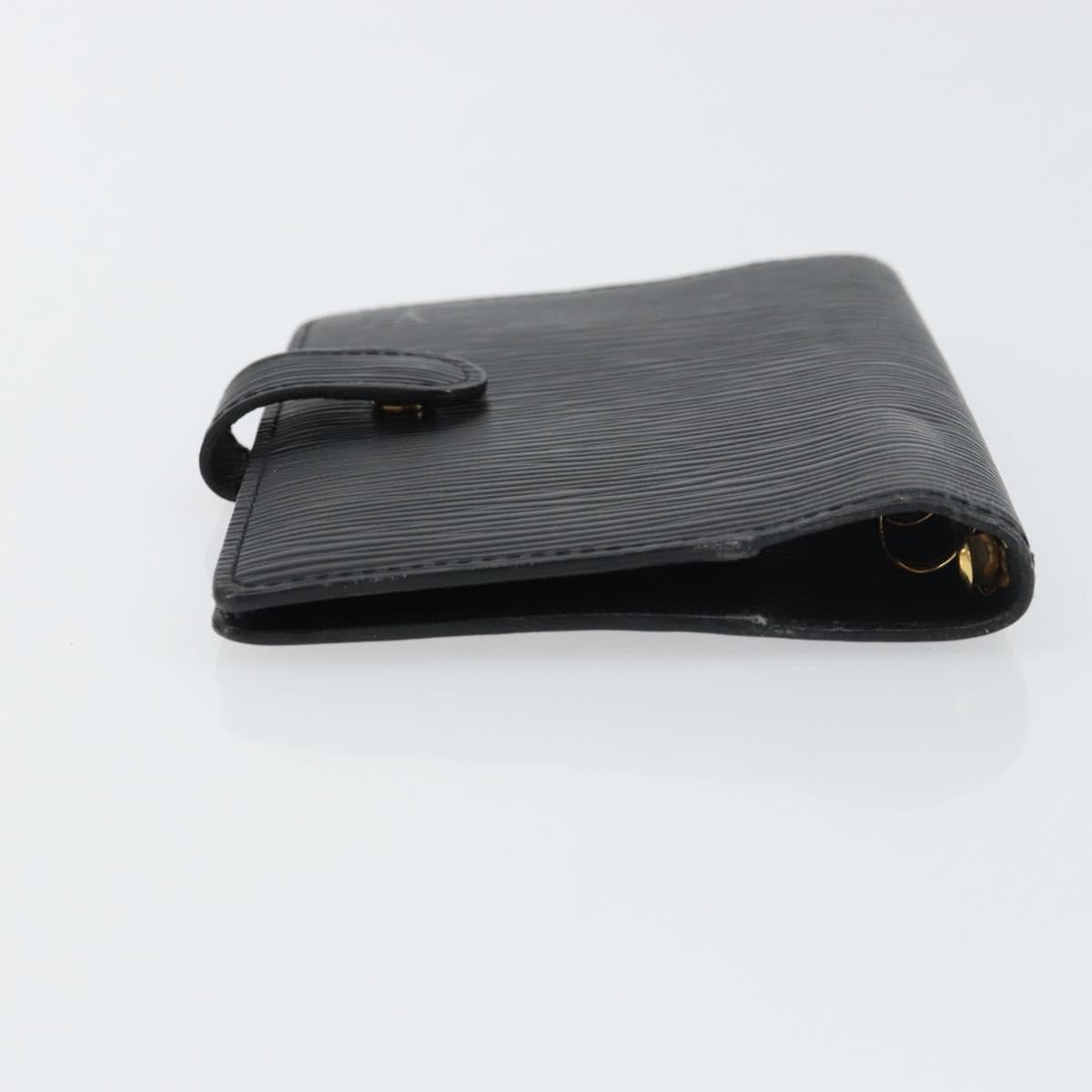 LOUIS VUITTON Epi Agenda PM Day Planner Cover Black R20052 LV Auth bs31334