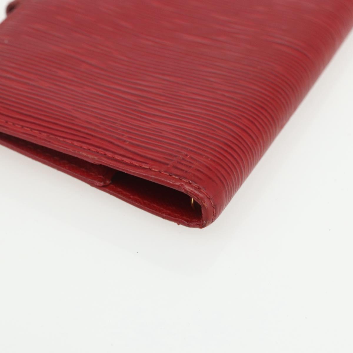 LOUIS VUITTON Epi Agenda PM Day Planner Cover Red R20057 LV Auth bs31335
