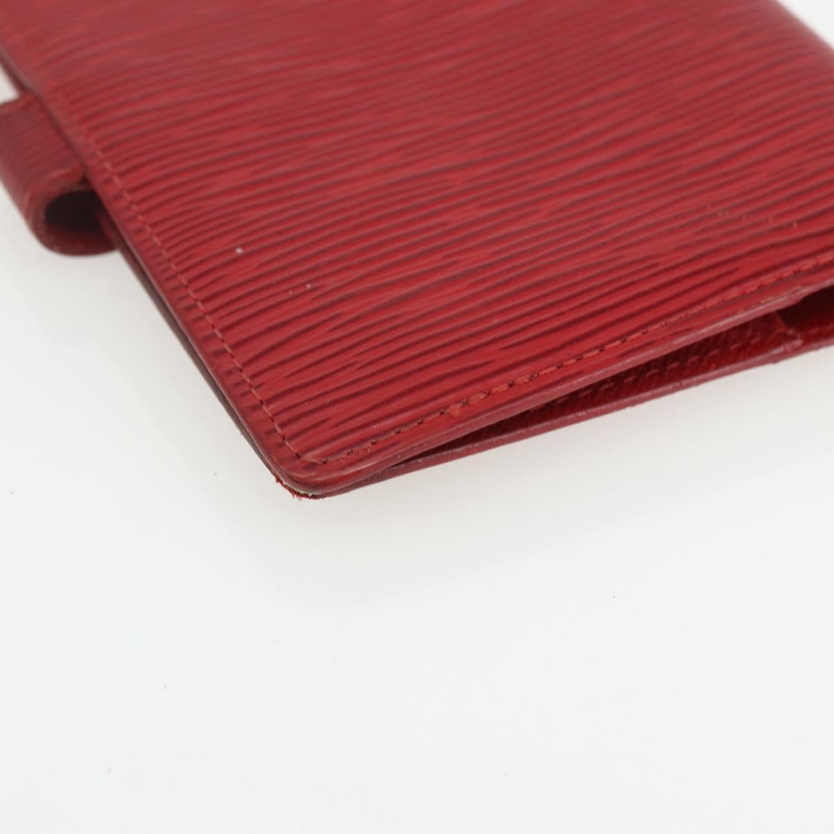 LOUIS VUITTON Epi Agenda PM Day Planner Cover Red R20057 LV Auth bs31335