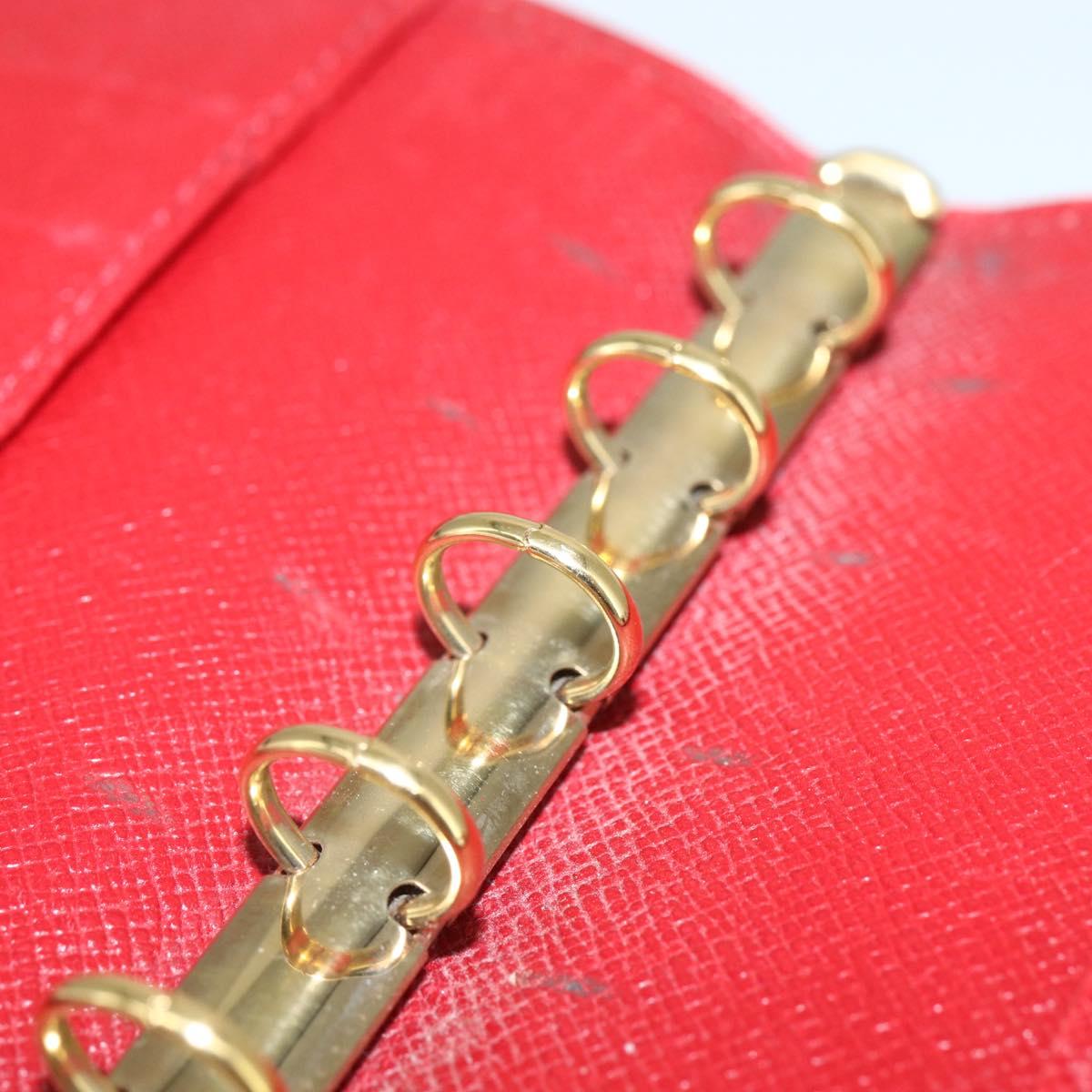 LOUIS VUITTON Epi Agenda PM Day Planner Cover Red R20057 LV Auth bs31335