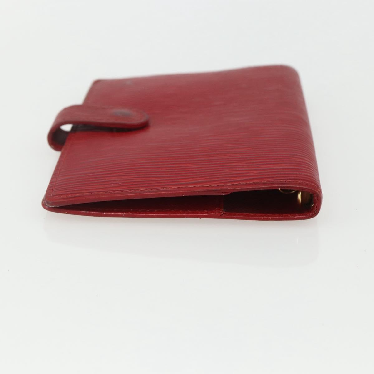 LOUIS VUITTON Epi Agenda PM Day Planner Cover Red R20057 LV Auth bs31335