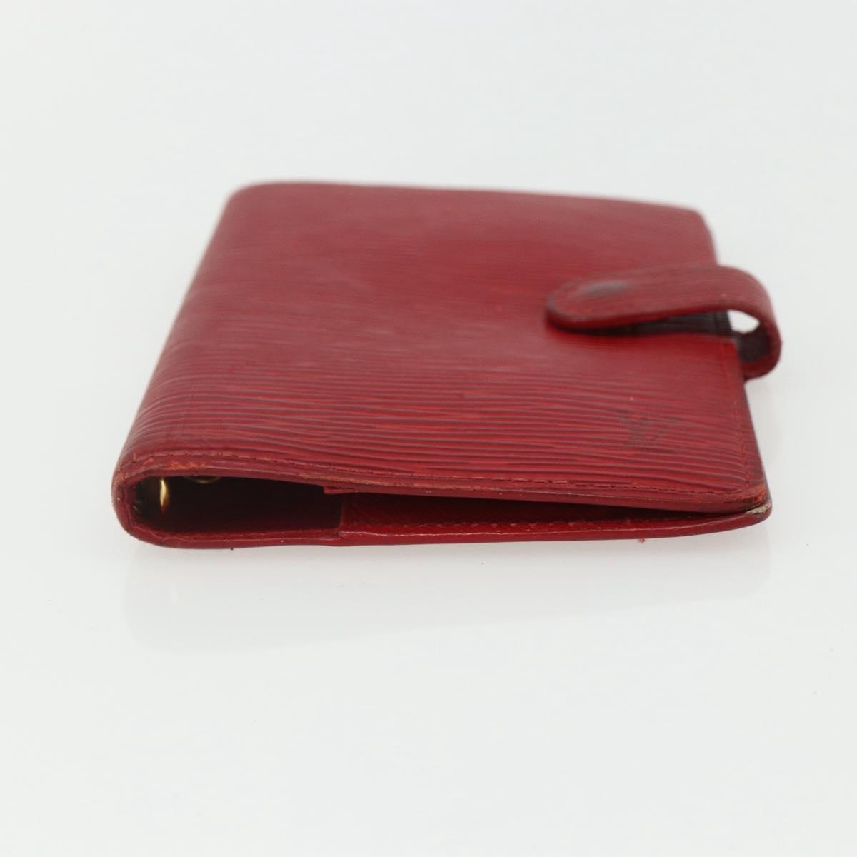 LOUIS VUITTON Epi Agenda PM Day Planner Cover Red R20057 LV Auth bs31335