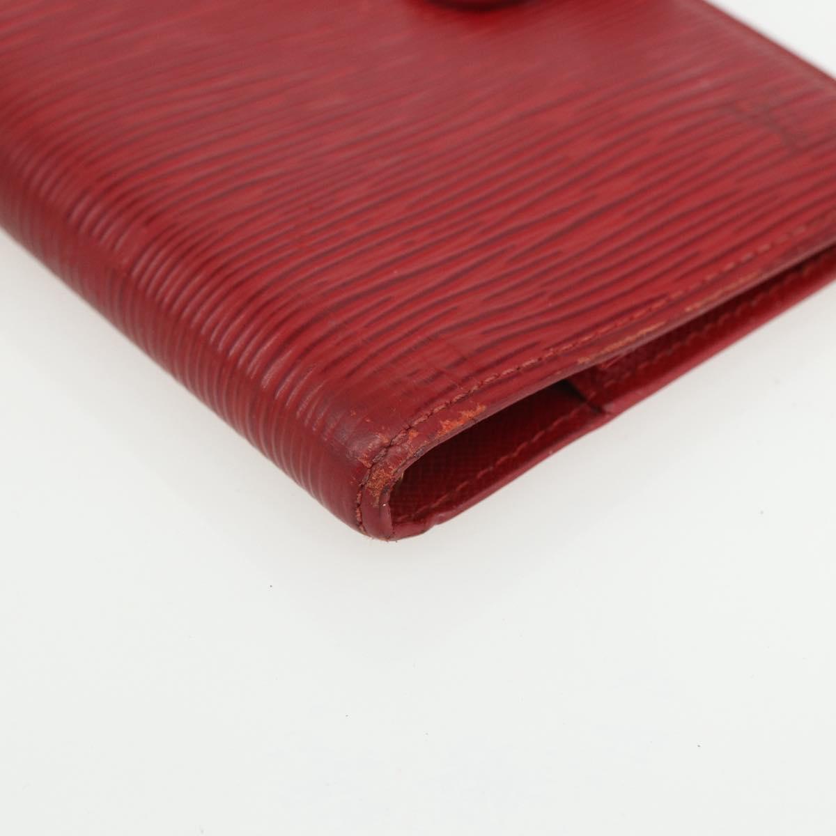 LOUIS VUITTON Epi Agenda PM Day Planner Cover Red R20057 LV Auth bs31335