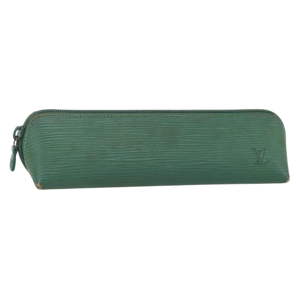 LOUIS VUITTON Epi Trousse Crayons Pen Case Green M56544 LV Auth bs31337