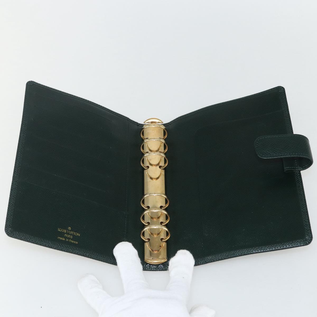 LOUIS VUITTON Taiga Agenda MM Day Planner Cover Epicea R20403 LV Auth bs31338