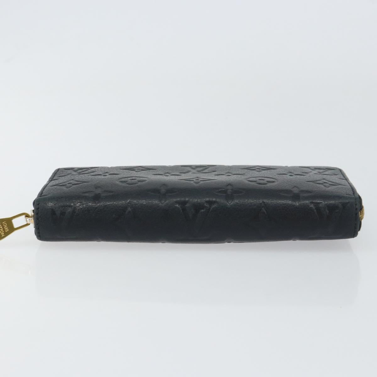 LOUIS VUITTON Monogram Empreinte Zippy Wallet Wallet Black M61864 Auth bs31339