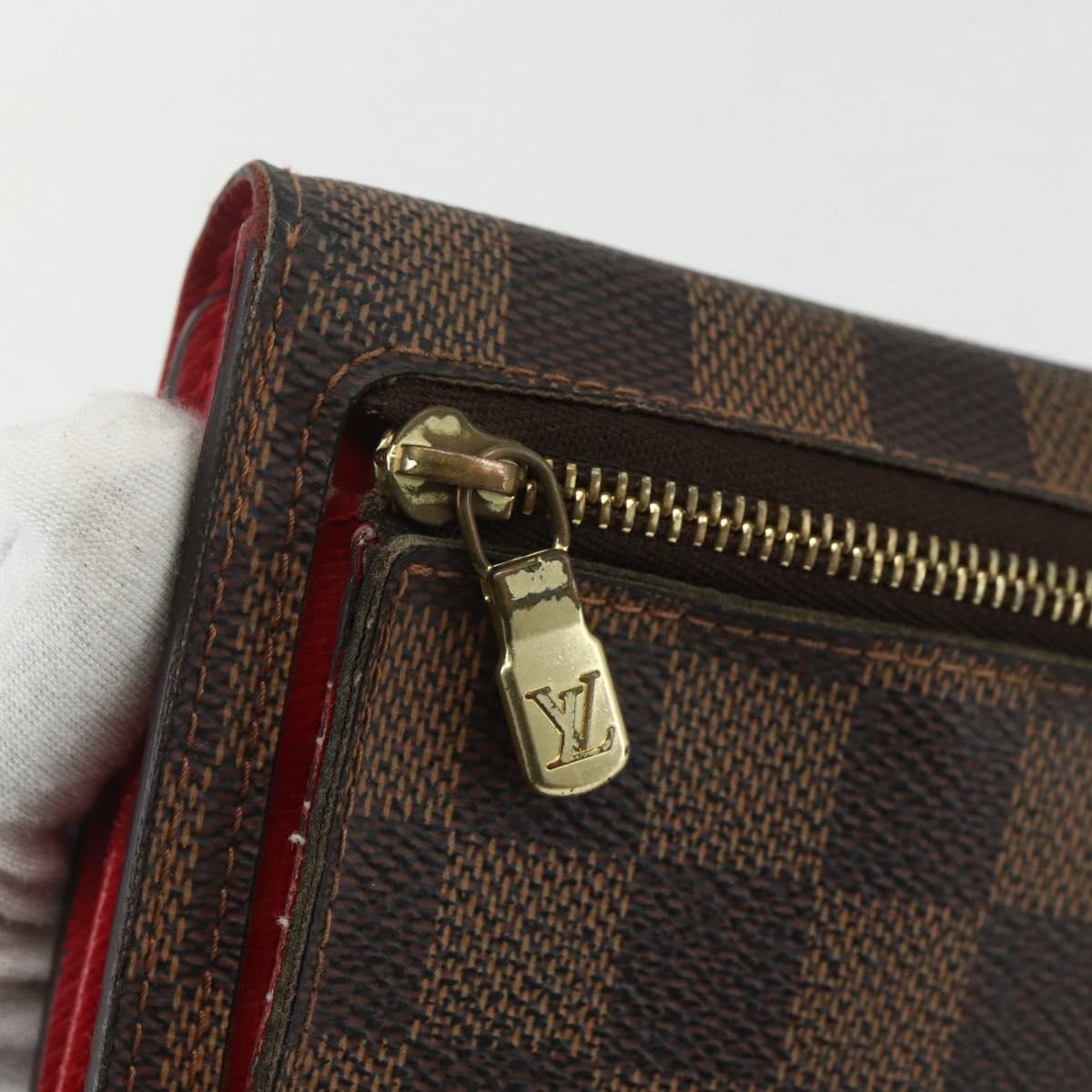 LOUIS VUITTON Damier Ebene Portefeuille Koala Bifold Wallet N60005 Auth bs31340