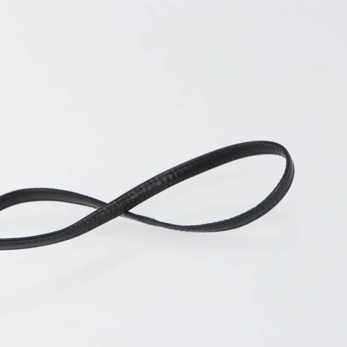 GIVENCHY Shoulder Bag Leather Black Gold Auth bs31346