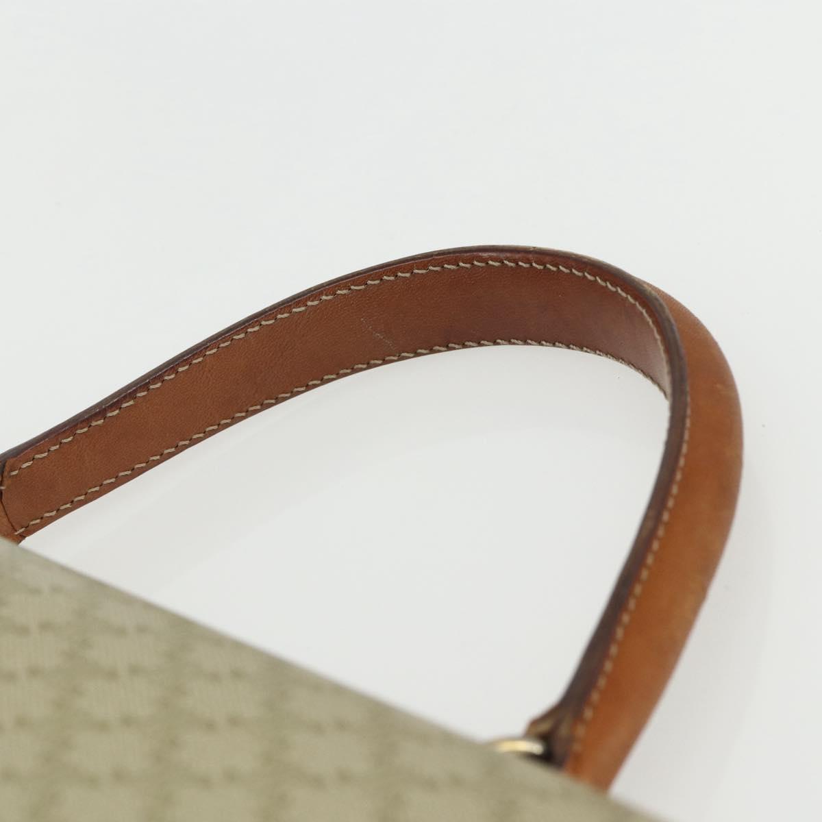 CELINE Macadam Canvas Hand Bag PVC Beige Gold Auth bs31347