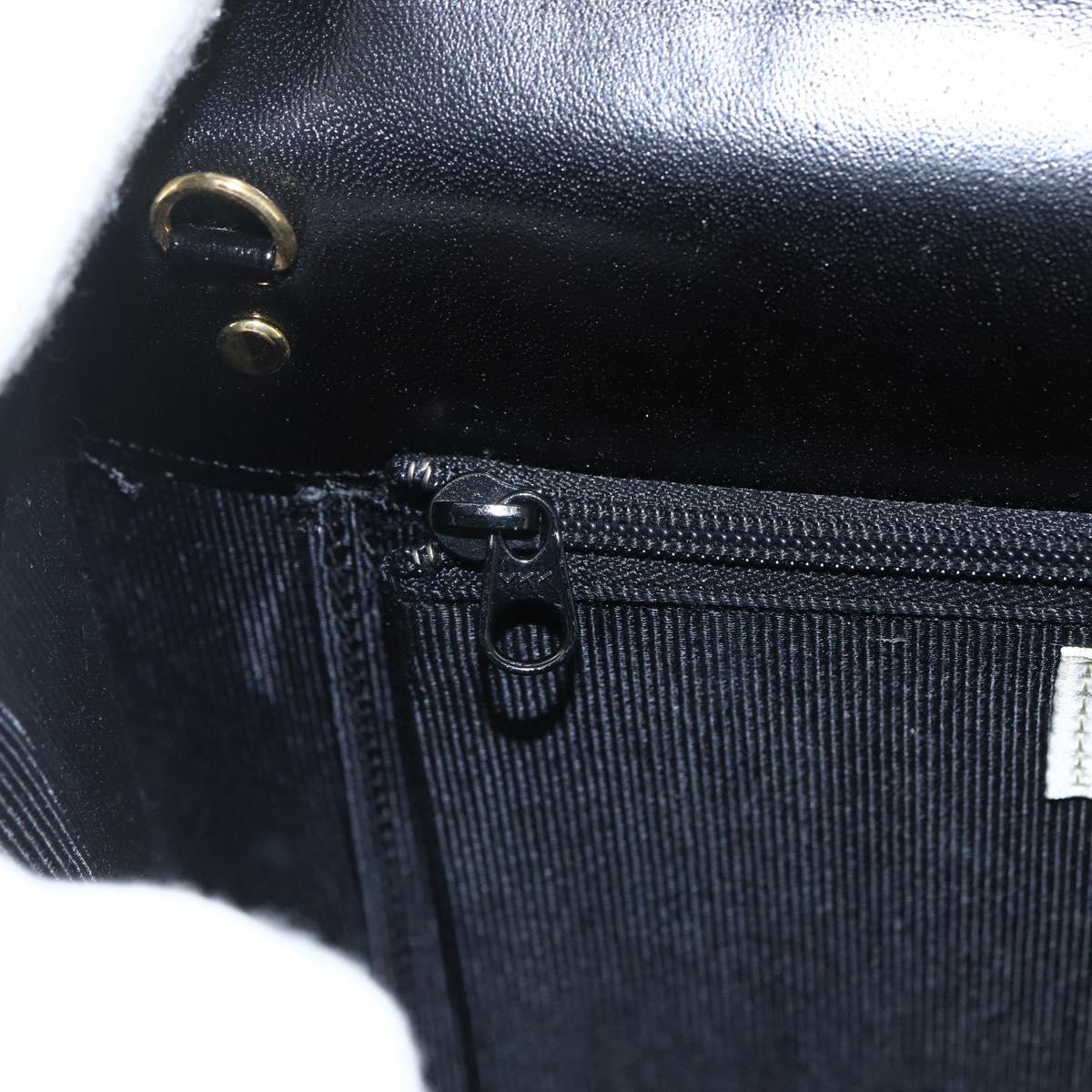 GIVENCHY Shoulder Bag Leather Black Gold Auth bs31351