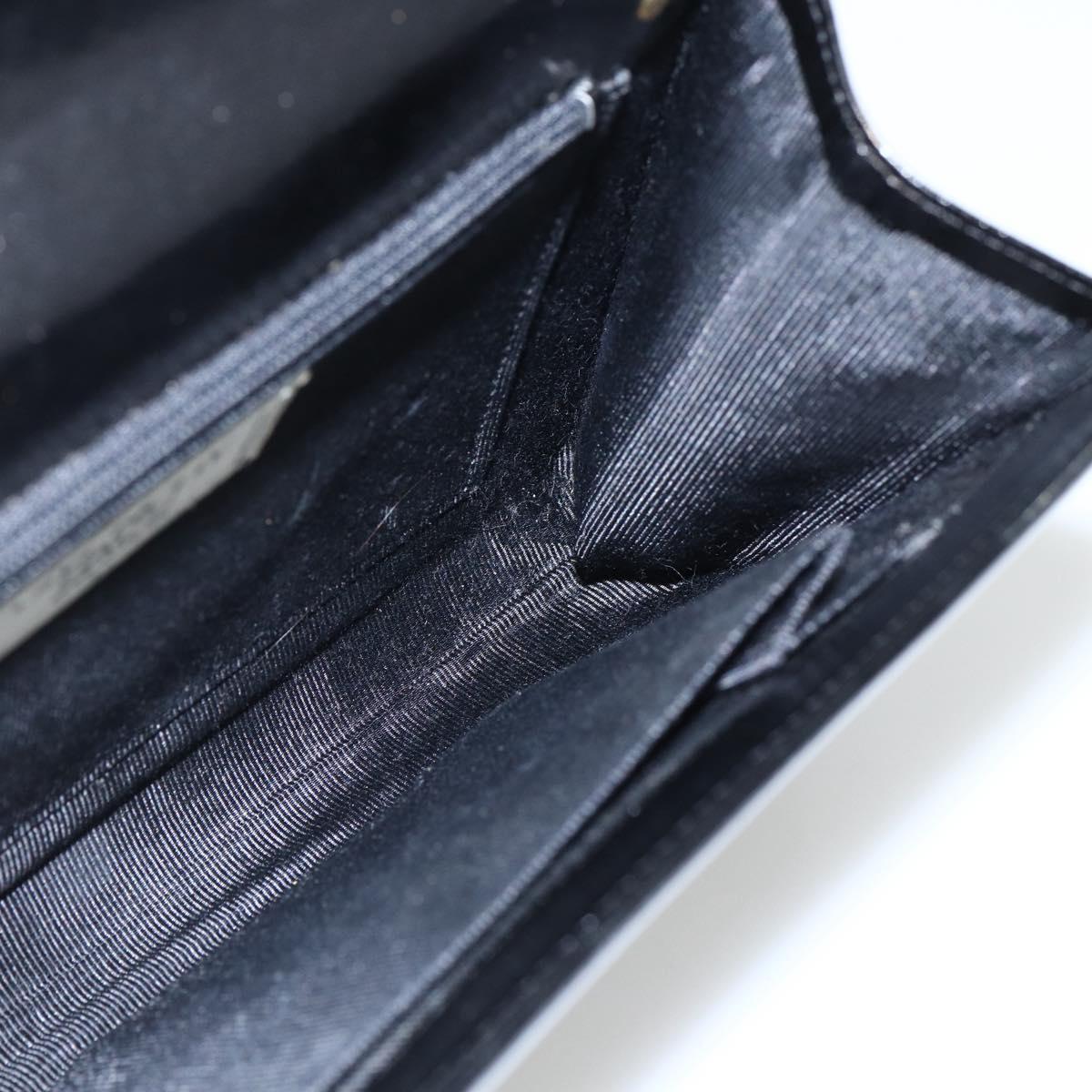 GIVENCHY Shoulder Bag Leather Black Gold Auth bs31351