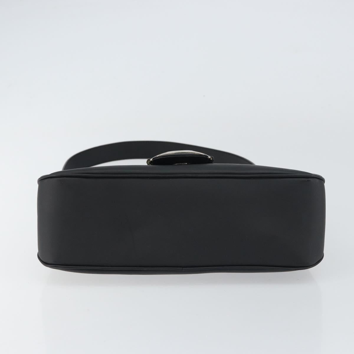 Salvatore Ferragamo Vala Shoulder Bag Patent leather Black Silver Auth bs31352