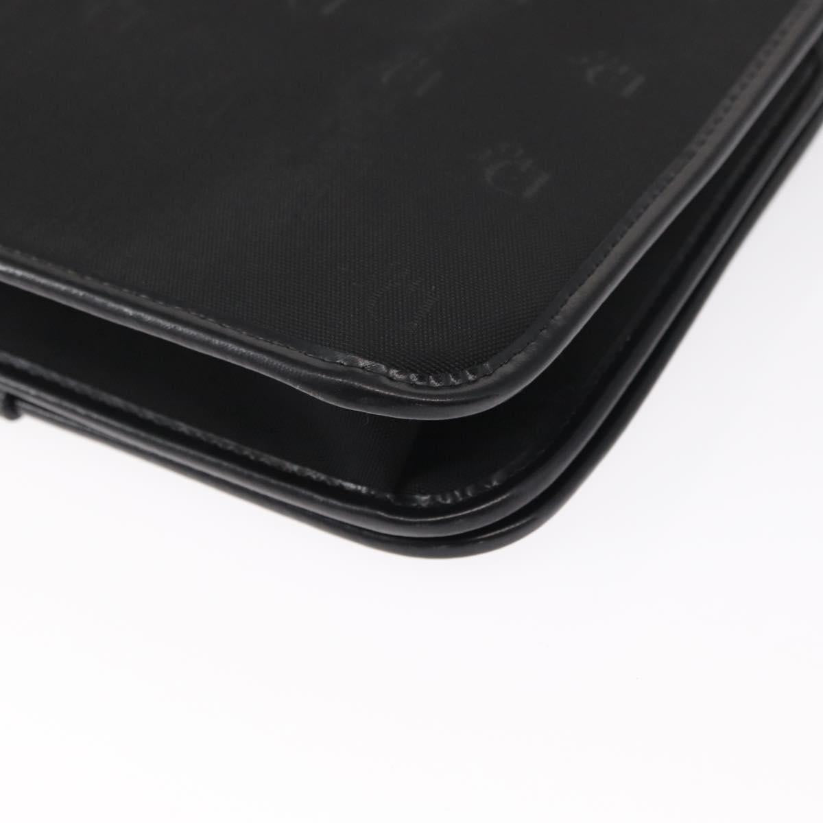 Christian Dior Shoulder Bag Nylon Black gold Auth bs31359