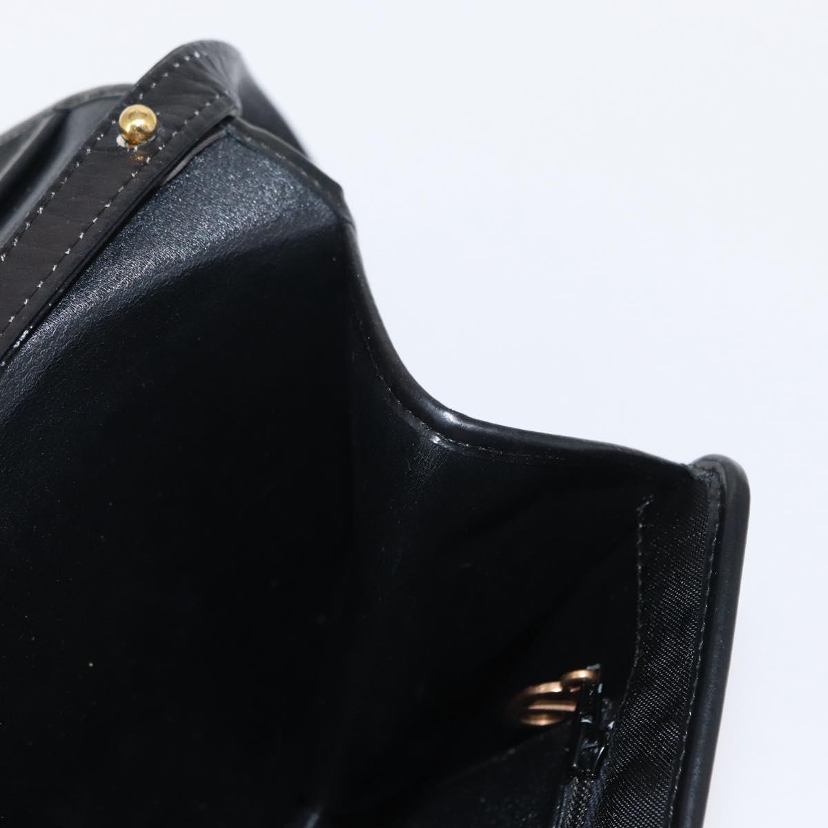 Christian Dior Shoulder Bag Nylon Black gold Auth bs31359