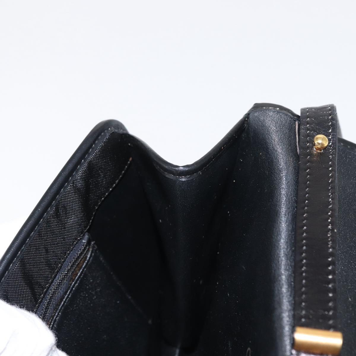 Christian Dior Shoulder Bag Nylon Black gold Auth bs31359