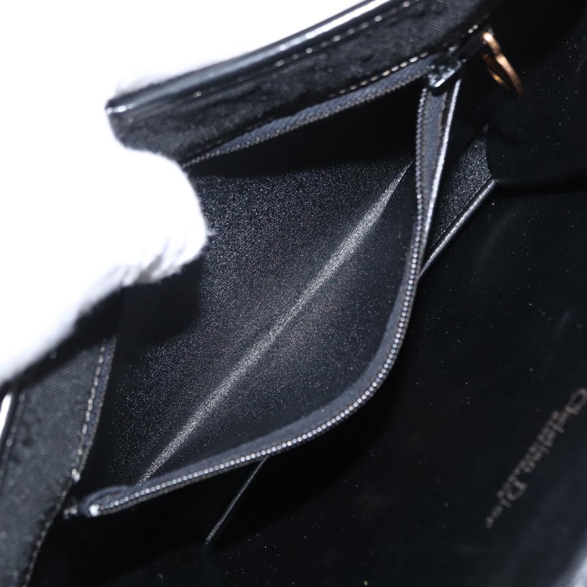 Christian Dior Shoulder Bag Nylon Black gold Auth bs31359