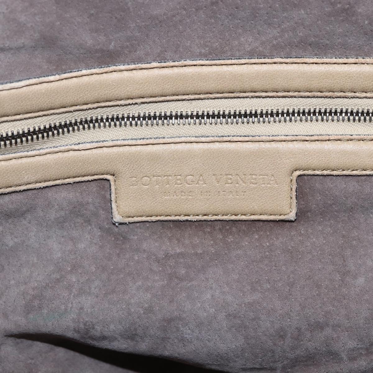 BOTTEGA VENETA INTRECCIATO Hand Bag Leather Beige Auth bs31361