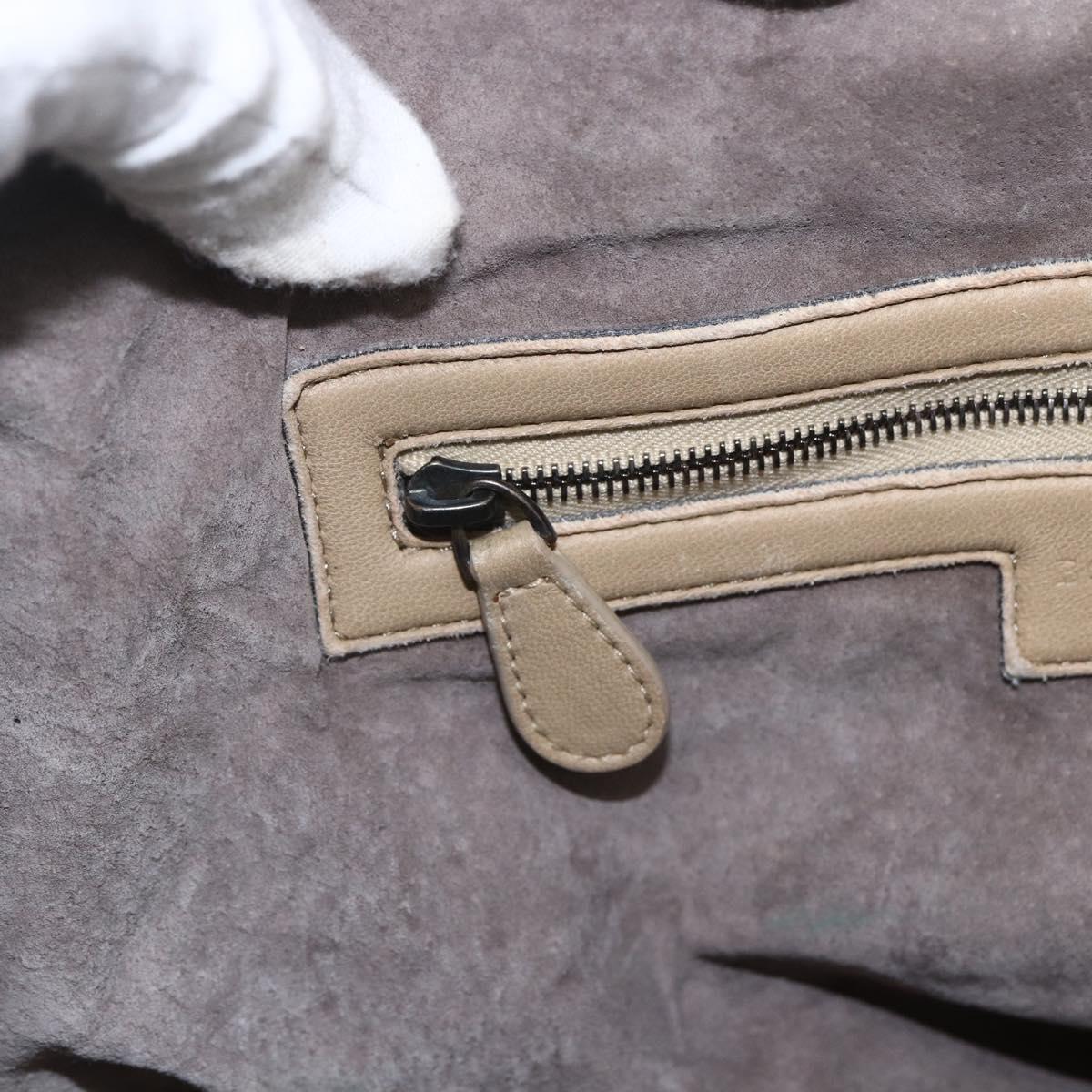 BOTTEGA VENETA INTRECCIATO Hand Bag Leather Beige Auth bs31361