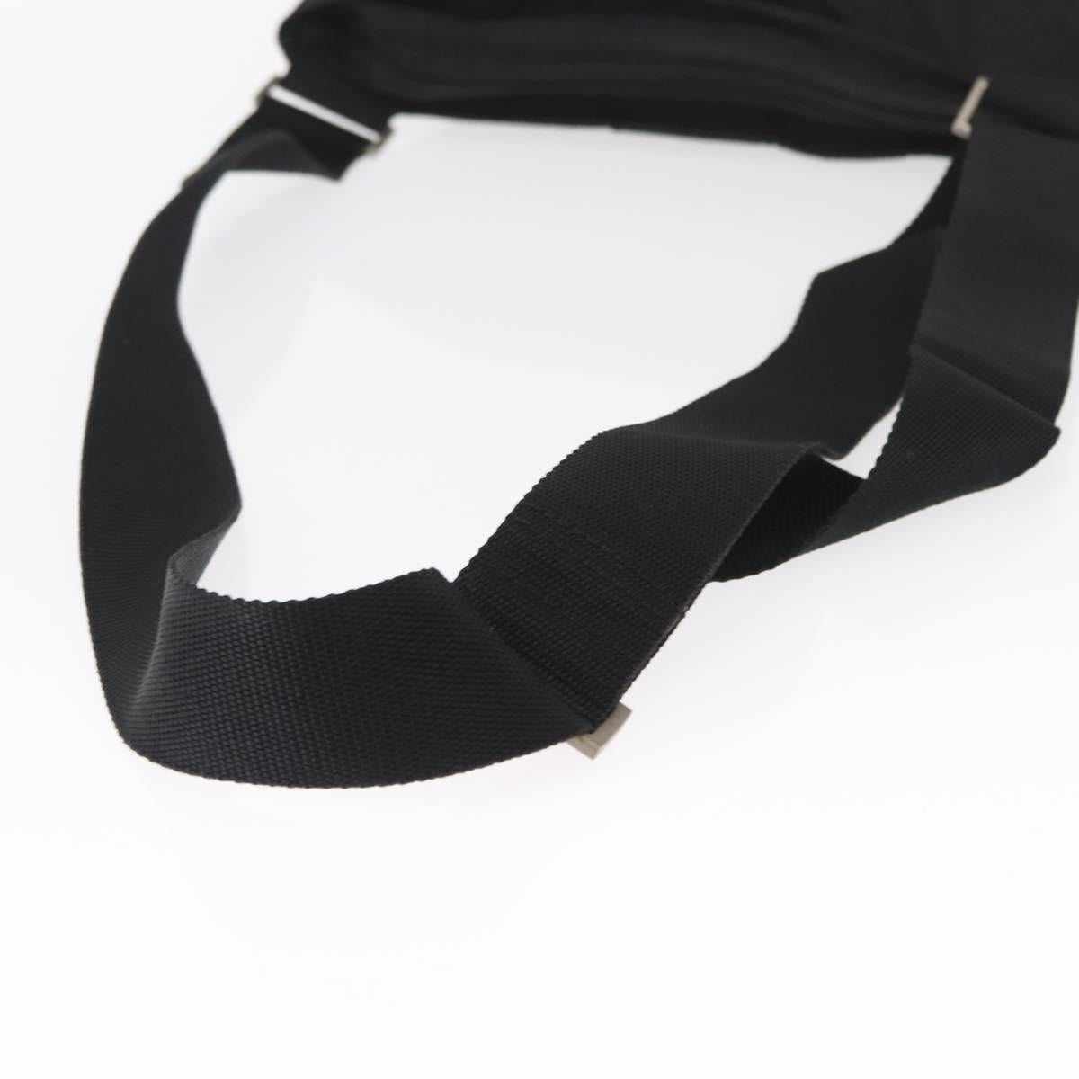 PRADA Shoulder Bag Nylon Black Silver Auth bs31365