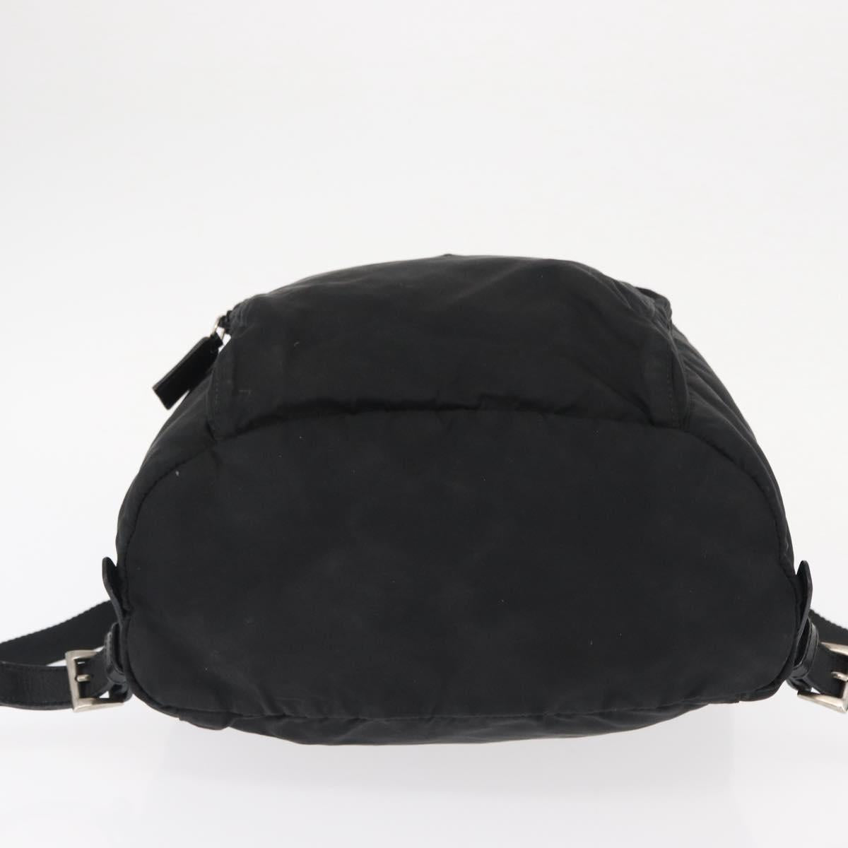 PRADA Backpack Nylon Black Silver Auth bs31366