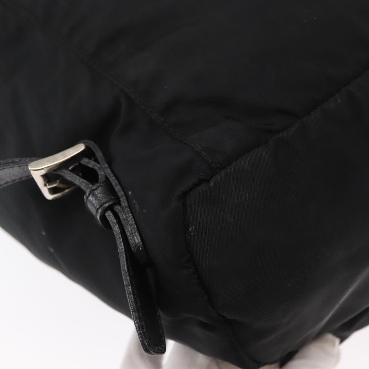 PRADA Backpack Nylon Black Silver Auth bs31366
