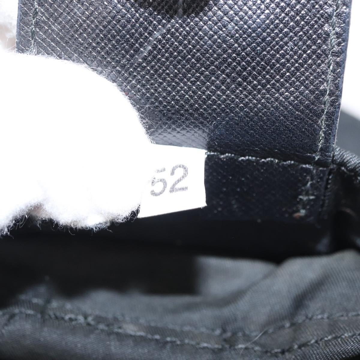 PRADA Backpack Nylon Black Silver Auth bs31366