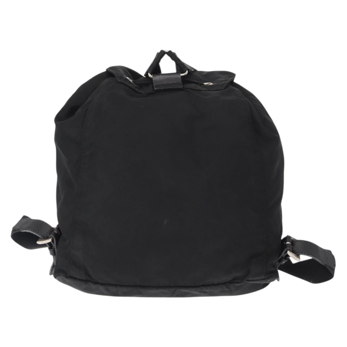 PRADA Backpack Nylon Black Silver Auth bs31366