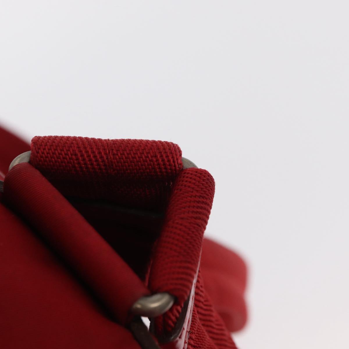 PRADA Backpack Nylon Red Silver Auth bs31368