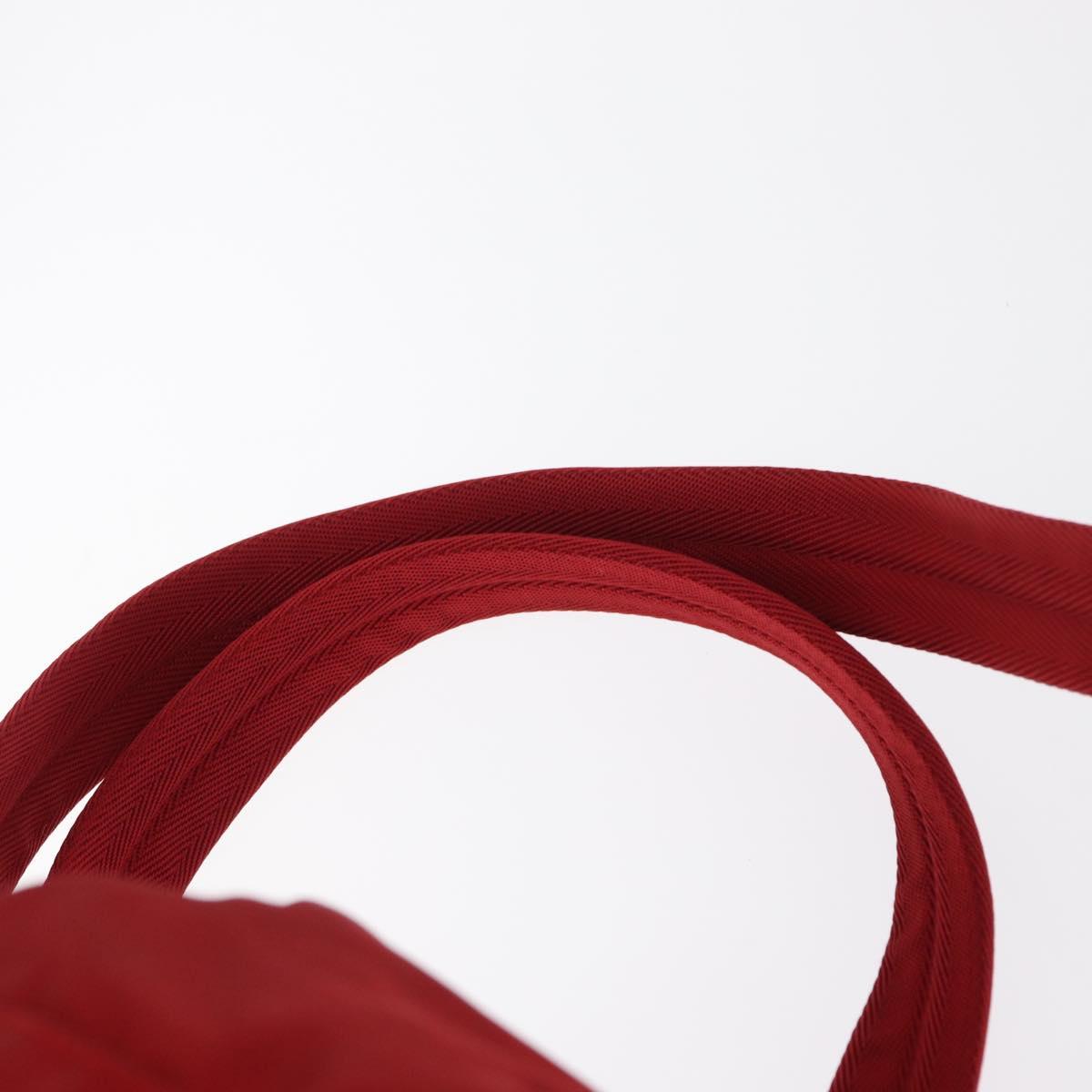 PRADA Backpack Nylon Red Silver Auth bs31368