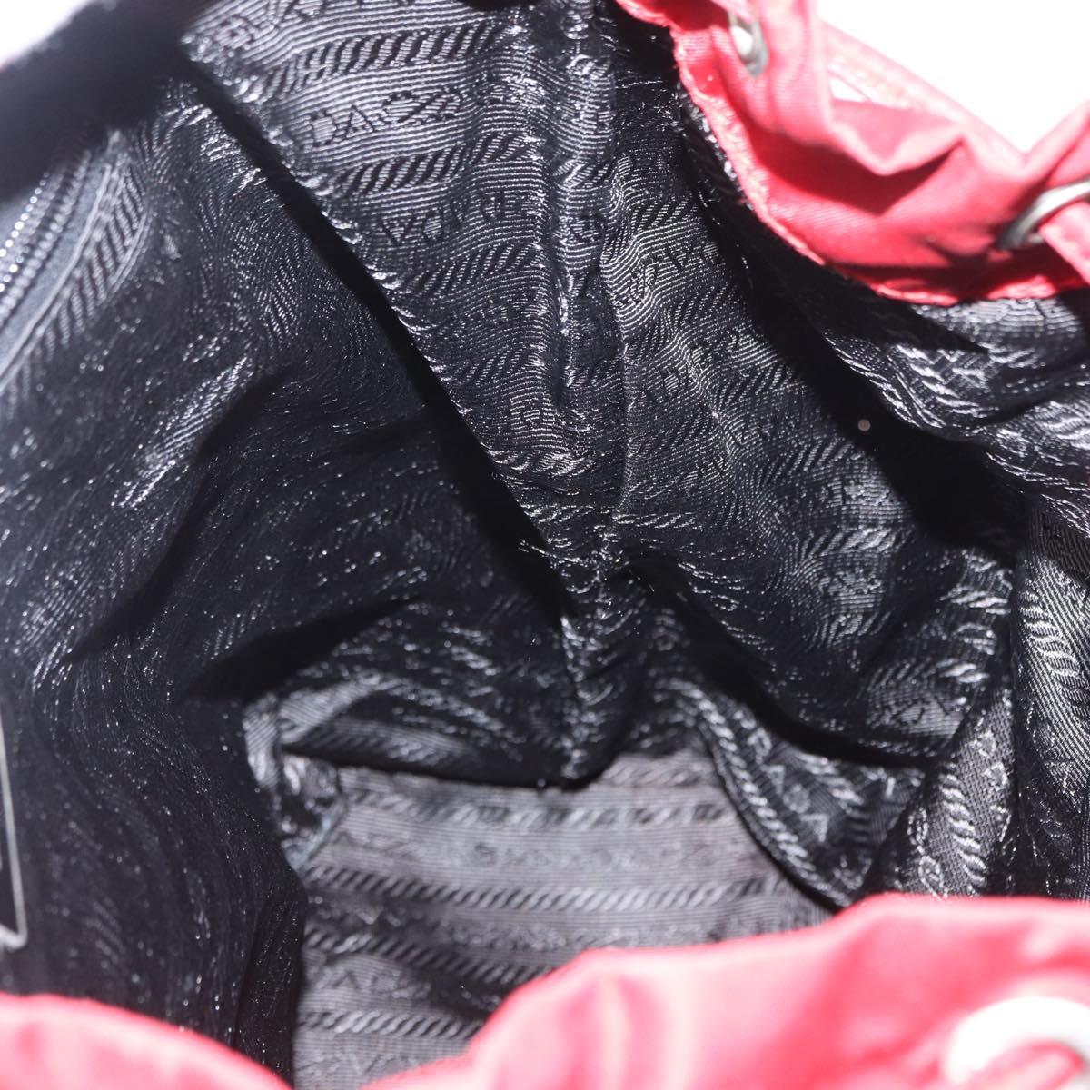 PRADA Backpack Nylon Red Silver Auth bs31368