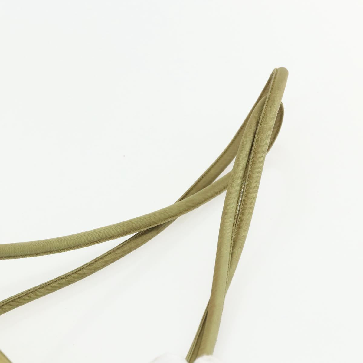 PRADA Hand Bag Nylon Green Silver Auth bs31369