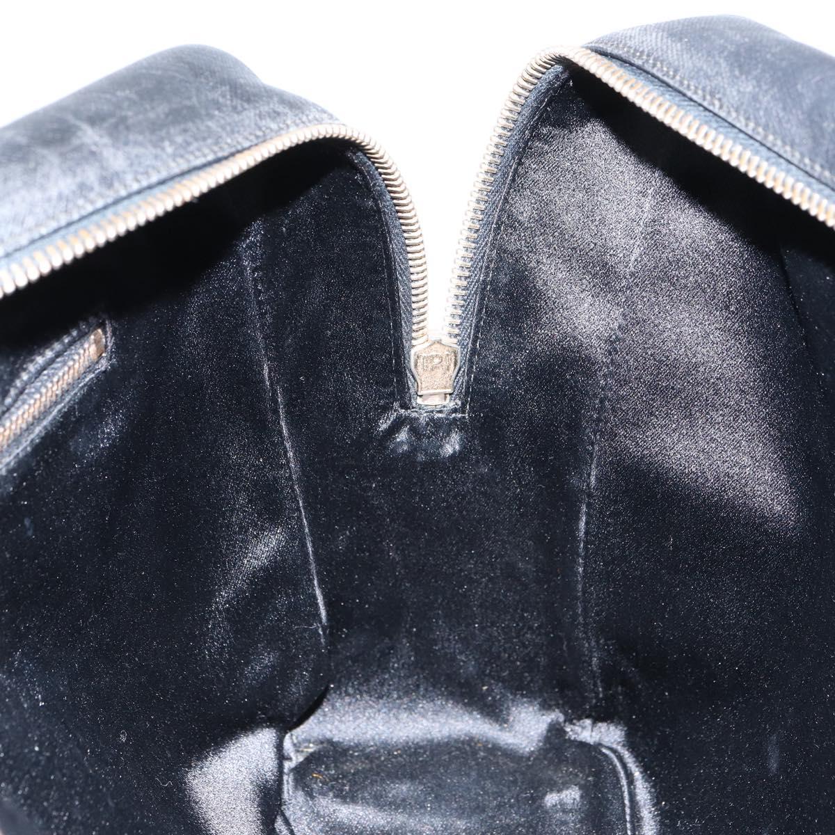 PRADA Hand Bag Safiano leather Black Gold Auth bs31372