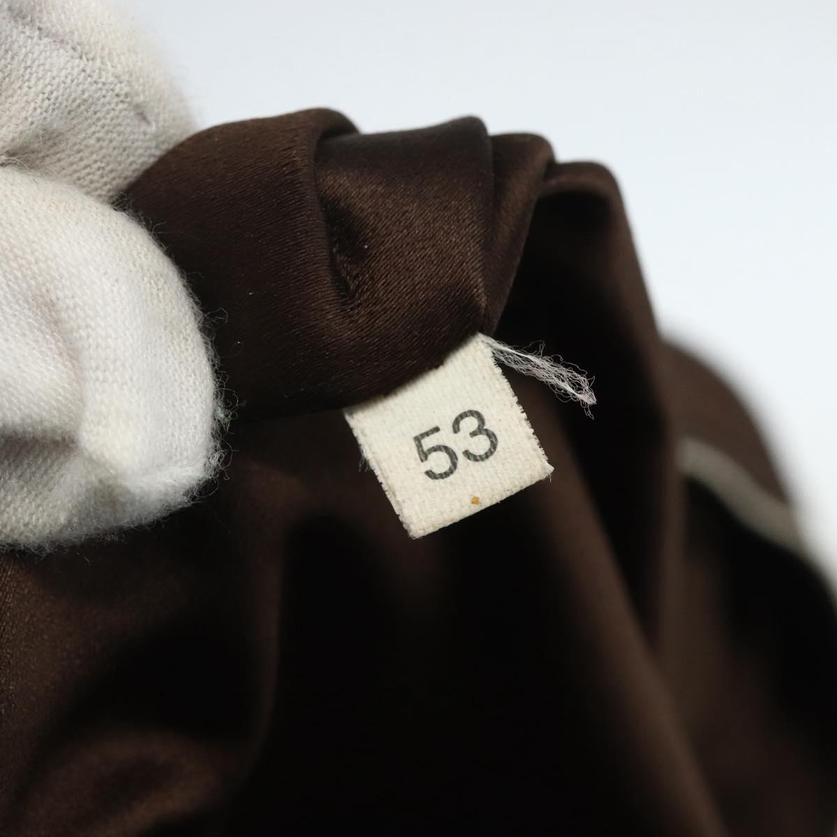 PRADA Hand Bag Canvas Leather Red Brown Auth bs31378